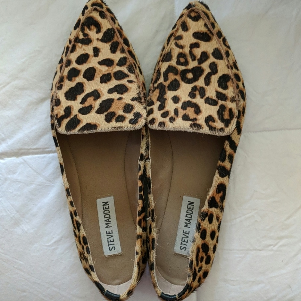 Steve Madden Featherl leopard loafers